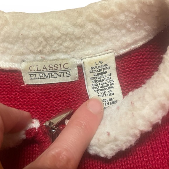 VNT Classic Elements Women Red Snowman Ugly Christmas Vest Sweater L cottage - Picture 2 of 6